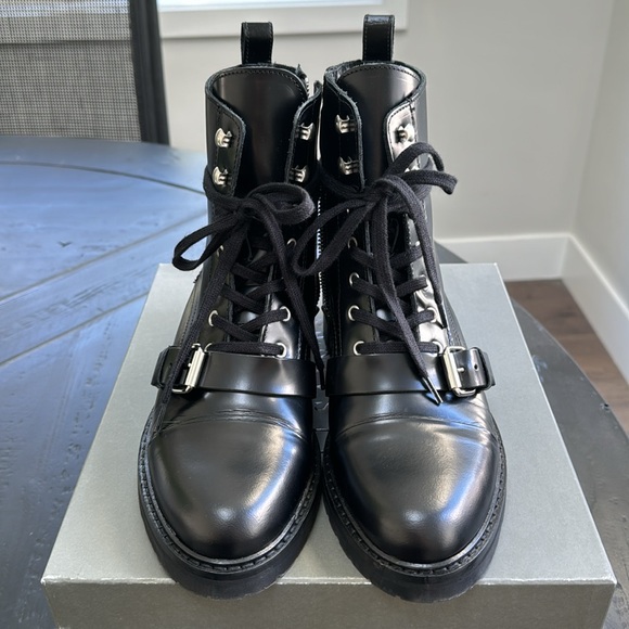 AllSaints Donita Leather Lug-Sole Boots - Picture 3 of 7